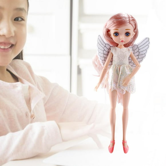 Muñeca para niñas de 8 ", 9 articulaciones móviles, muñeca articulada con bola, juguetes DIY, juego de simulación, muñecas de princesa de 20cm para colección de muñecas, niñas, Blanco Hugo muñeca de las articulaciones