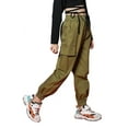 thumbnail image 4 of Rolanko Girls Cargo Pants for Kids Loose Streetwear Hip Hop Dance, 4 of 6