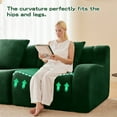 thumbnail image 6 of Alvantor Loveseat Sofa with Reversible Ottoman 83" W Teddy Boneless Couch Modern Deep Seat Cloud Loveseat for Living Room Green, 6 of 16
