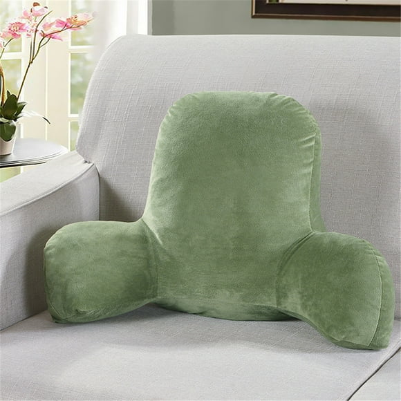 Aqestyerly Reading Backrest Cushion with Arm Support,Large Lumbar Pillow for Bed Sofa,Soft Supportive Chair Cushion for Reading Relaxation