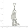 thumbnail image 3 of Sterling Silver Polished & Textured St. Lazarus Pendant Charm, 3 of 4