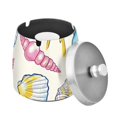 thumbnail image 2 of Sea Stars Shells Ashtray with Lid Cigarette Ashtray Stainless Steel Ash Tray Ash Holder for Home Outdoor, 2 of 7