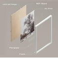 thumbnail image 2 of PixonSign Framed Wall Art Deer Winter Snow Frost Tree Cabin, Set of 4 Nature Wilderness Wall Decor Arts, Animal Wall Décor, Adhesive Canvas Poster, Modern Home Artwork - 8"x10" White, 2 of 5