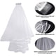 thumbnail image 1 of Velo de Novia Corto 2 Capas con Peine Velo de Novia Cinta Bordada Velo de Novia de Boda Catedral Vintage Ideal para Disfraces Bodas Fiestas Cubiertas para Banquetes ER, 1 of 5
