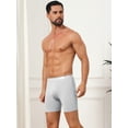 thumbnail image 2 of DARING DIVA Men's Stretch Waistband Boxer Brief Comfortable Solid Underwear 40 Light Gray, 2 of 6