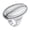 Silver, variant on Women's Stainless Steel Oval Checker Groove Rugby Ball Groove Dome Signet Ring Wedding Jewellery Gold Size 9