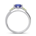 thumbnail image 4 of 2.15 Carat Round Cut Blue Sapphire & Peridot Gemstone New Design Wedding Ring for Ladies Solid 14K White Gold Size 4.5 by Diamond-Capitals, 4 of 7
