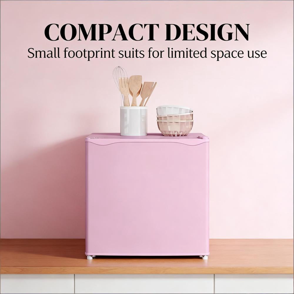 1.1 Cu.Ft Small Upright Freezer, Compact Corner Freezer with 5-Level Adjustable Thermostat, Reversible Door & Removable Shelf, Mini Freezer for Apartment Dorm Office, Silver