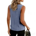 thumbnail image 5 of Lumtrix Cotton Linen Tank Tops For Women Casual Cute Gauze Button Down Crewneck Sleeveless Summer Shirts Loose Lightweight Vests 2026 Light Blue XL, 5 of 6