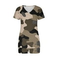 thumbnail image 4 of AKAFMK Women's 2 Piece Pajama Sets Camouflage Print Short Sleeve Loungewear Sets Soft Round Neck Top and Shorts Sleepwear, 4 of 5