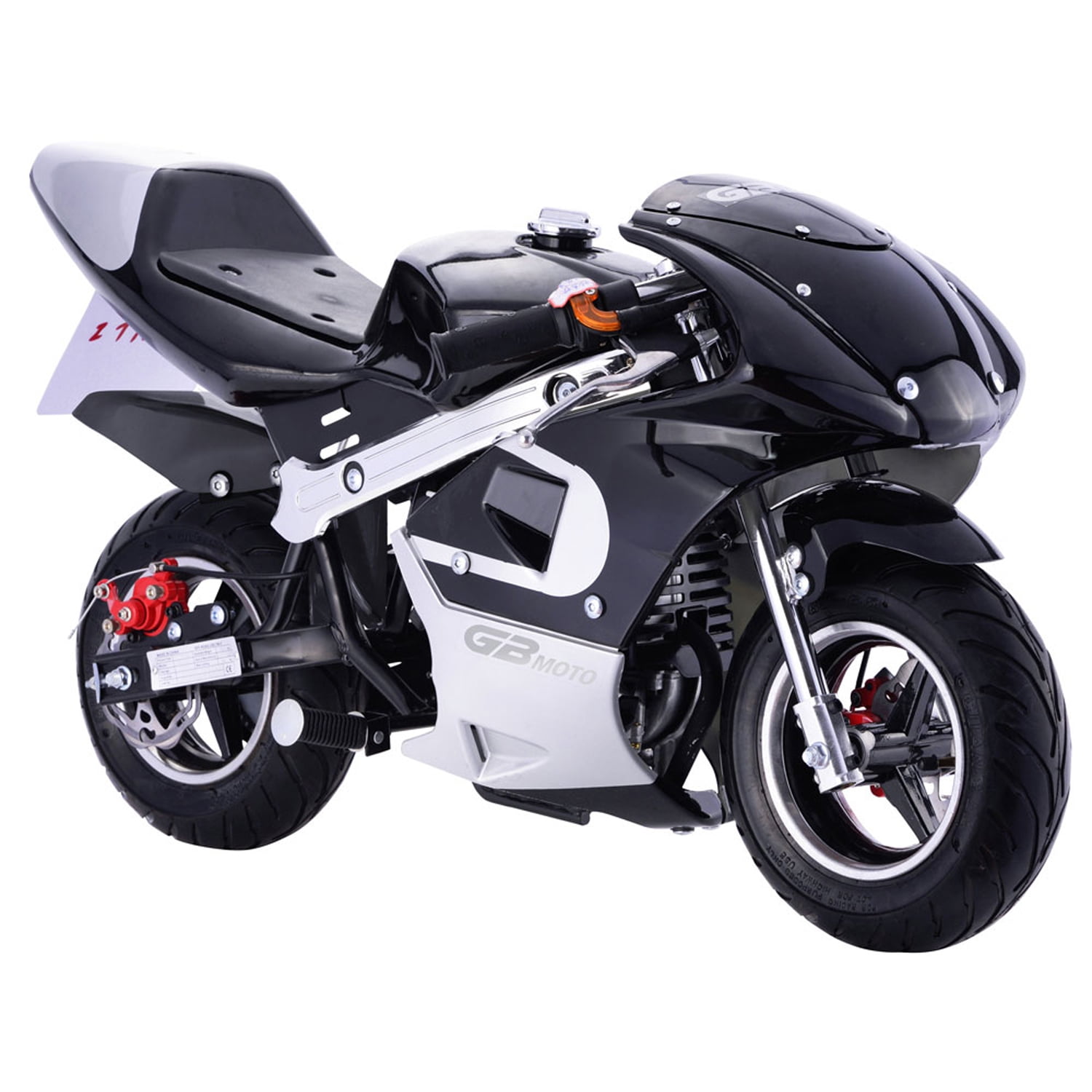 MotoTec GBmoto Gas Pocket Bike 40cc 4Stroke Mini Motorcycle Black