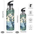thumbnail image 2 of Yayeee 20oz Insulated Water Bottle Double Wall Stainless Steel with Flip Straw Lid, Retro Tree, 2 of 7