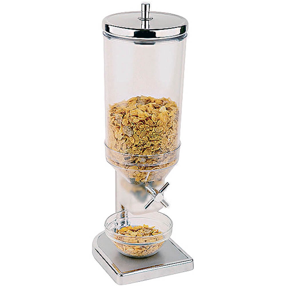 APS Polypropylene Single Cereal Dispenser, Stainless Steel Lid and Base