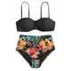 thumbnail image 4 of MKLEKYY Trajes De Baño Completo Mujer Womens Bikini Sets High Waisted Two Piece Swimsuits Floral Print Swimwear Swimsuits, 4 of 5