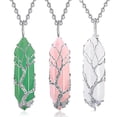 thumbnail image 7 of Necklaces for Women Men 2026 Fashion Wire Wrapped Hexagonal Natural Stone Pendant Necklace Jewelry Gift, 7 of 7