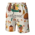 thumbnail image 5 of Kdxio Autumn In The Forest Pattern Mens Casual Shorts - Drawstring Summer Beach Sports Shorts for Men, 5 of 9