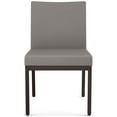 thumbnail image 2 of Amisco Perry Dining Chair - Taupe Grey Faux Leather / Dark Brown Metal (Set of 2), 2 of 9