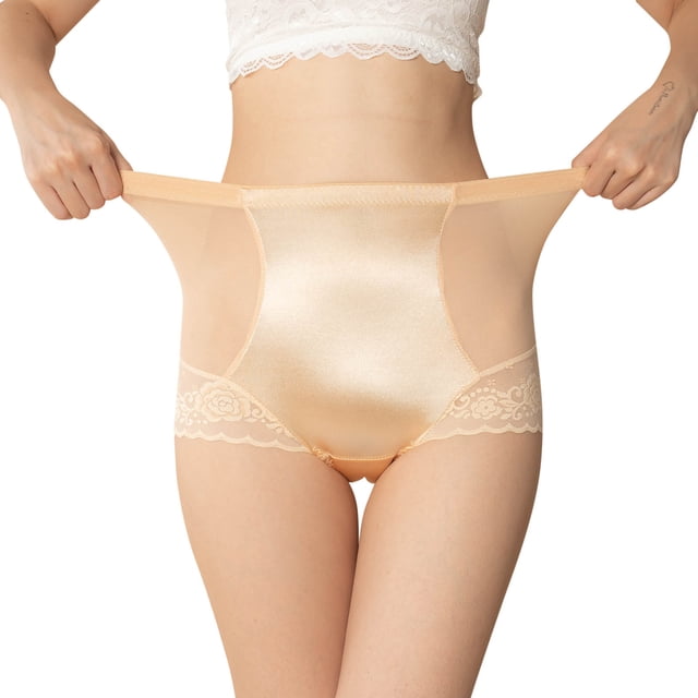 B91xZ Culottes Bikini pour Femmes, String Doux en Coton, Beige