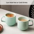 thumbnail image 4 of Adewnest Stackable Coffee Mugs Set: 13 oz Ceramic Stacking Cups for Cappuccino Latte Tea - Microwave Safe Mug for Home & Office - 4 PCS, 4 Color Assorted, 4 of 7