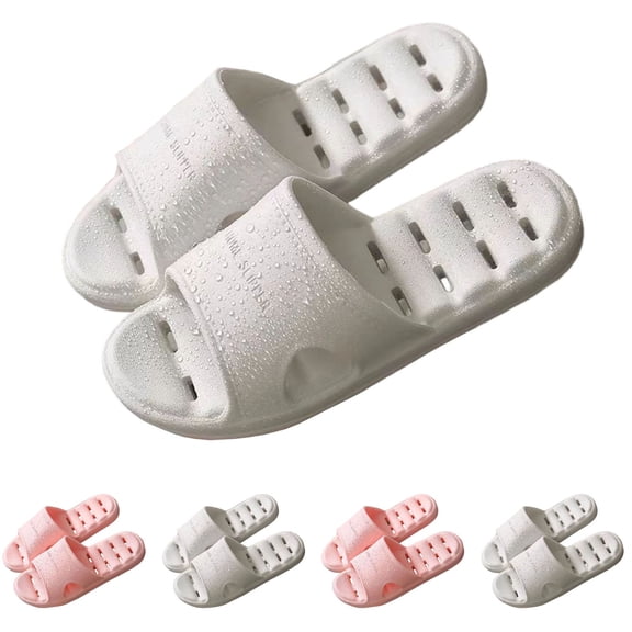 Lenago Women's Bath Slippers Quick Drying Non Slip Bath Slippers Shower Shoes Sandals with Drain Holes Summer Beach Sandals House Room Slipper