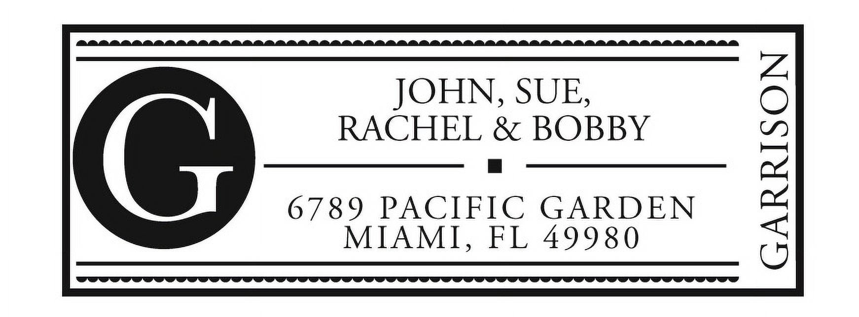 Personalized Rectangular Self-Inking Rubber Stamp - The Garrison