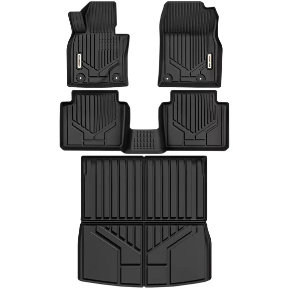 RVNI Floor Mats for Mazda CX-50 2023 2024 2025 All-Weather TPE Mazda CX-50 Car Mats 1st, 2nd Row, and Trunk Mats Black