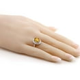 thumbnail image 3 of Gem Stone King 925 Sterling Silver Yellow Citrine Ring for Women (3.30 Cttw, Oval 9X7MM, Gemstone Birthstone, Size 7), 3 of 4