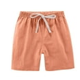 thumbnail image 5 of MKOSPLRT 2 Pack Summer Shorts for Girl High Elastic Waist Workout Shorts Solid Baggy Linen Shorts Casual Wide Leg Shorts with Pocket, 5 of 9