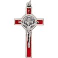 thumbnail image 1 of Saint Benedict Crucifix Pendant | Includes Case and Information Card | Patron Saint of Students and Europe | Great Catholic Gift for First Communion and Confirmation, 1 of 3
