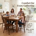 thumbnail image 4 of Guyou Windsor Dining Chair Set of 4, Farmhouse Solid Wood Kitchen Chairs with Spindle High Back, Mid Century Armless Dining Side Chairs for Dining Rooms Restaurant, Walnut, 4 of 10