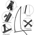 Arlopu Hammock Chair Stand, Heavy Duty XBase Steel Stand for Hanging Chair, Tree Tent, Loungers