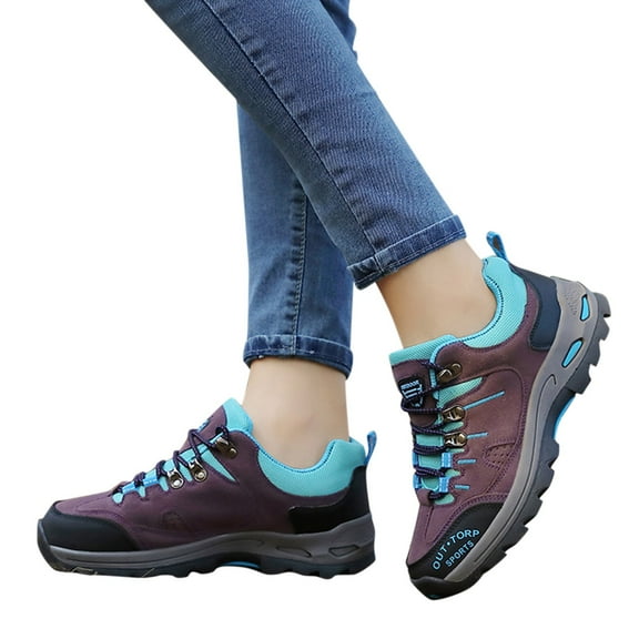 Mepaouo Women's Waterproof Hiking Boots Trekking Camping Trail Walking Boots Outdoor Work Shoes