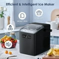 thumbnail image 4 of Auseo Countertop Portable Ice Maker, Self-Cleaning with Handle, Ice Scoop, 2 Sizes of Bullet Ice Cubes, for Home/Kitchen/Office-Black, 4 of 9