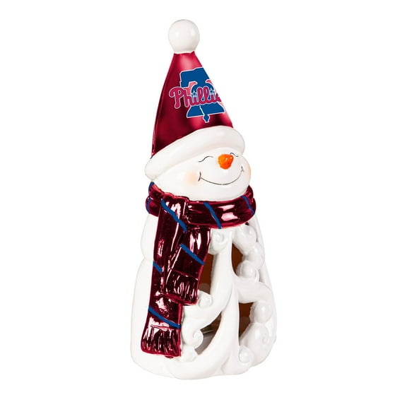Philadelphia Phillies LED 8" Snowman Lit Garden Statue