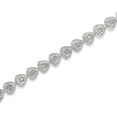 thumbnail image 5 of Original Classics .925 Sterling Silver 1.0 Cttw Womens Round Cut Natural Diamond Miracle Setting Rhodium Plated Heart-Link Tennis Bracelet with Box Clasp w/ Latch (I-J Color, I2-I3 Clarity) - 7", 5 of 9