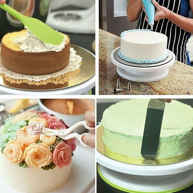 Cake Decorating Set,Silicone Pastry Pockets, Pastry Utensil Tools Cake  Baking Tool Set Cake Turntable Set Set
