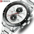 thumbnail image 5 of CURREN New Style Watches for Men Sport Stainless Steel Wristwatches with Luminous Point Quartz Movement Clock for Male, 5 of 6