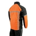 thumbnail image 6 of Milwaukee Leather MPM9510 Men's Black and Orange Motorcycle Water Resistant Rain Suit w/ Hi-Vis Reflective Tape X-Large, 6 of 9