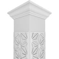 thumbnail image 4 of Ekena Millwork 10"W x 9'H Craftsman Classic Square Non-Tapered Hampton Fretwork Column w/ Crown Capital & Crown Base, 4 of 8