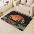 thumbnail image 2 of Cactus Rugs for Bedroom - 4x5 Rug - Cactus Rug - Cacti Tropical Plant Area Rug - Western Desert Sunset Rugs - Wild West Carpet, 2 of 7