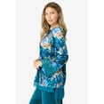 thumbnail image 3 of Roaman's Women's Plus Size Lace-Trim Velour Tunic, 3 of 6