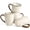 white-diam, variant on 16 Oz White-diam Ceramic Coffee Mug Set of 4 Square Pattern