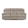 thumbnail image 5 of Lexicon Laconia Leather Double Reclining Sofa in Latte, 5 of 7