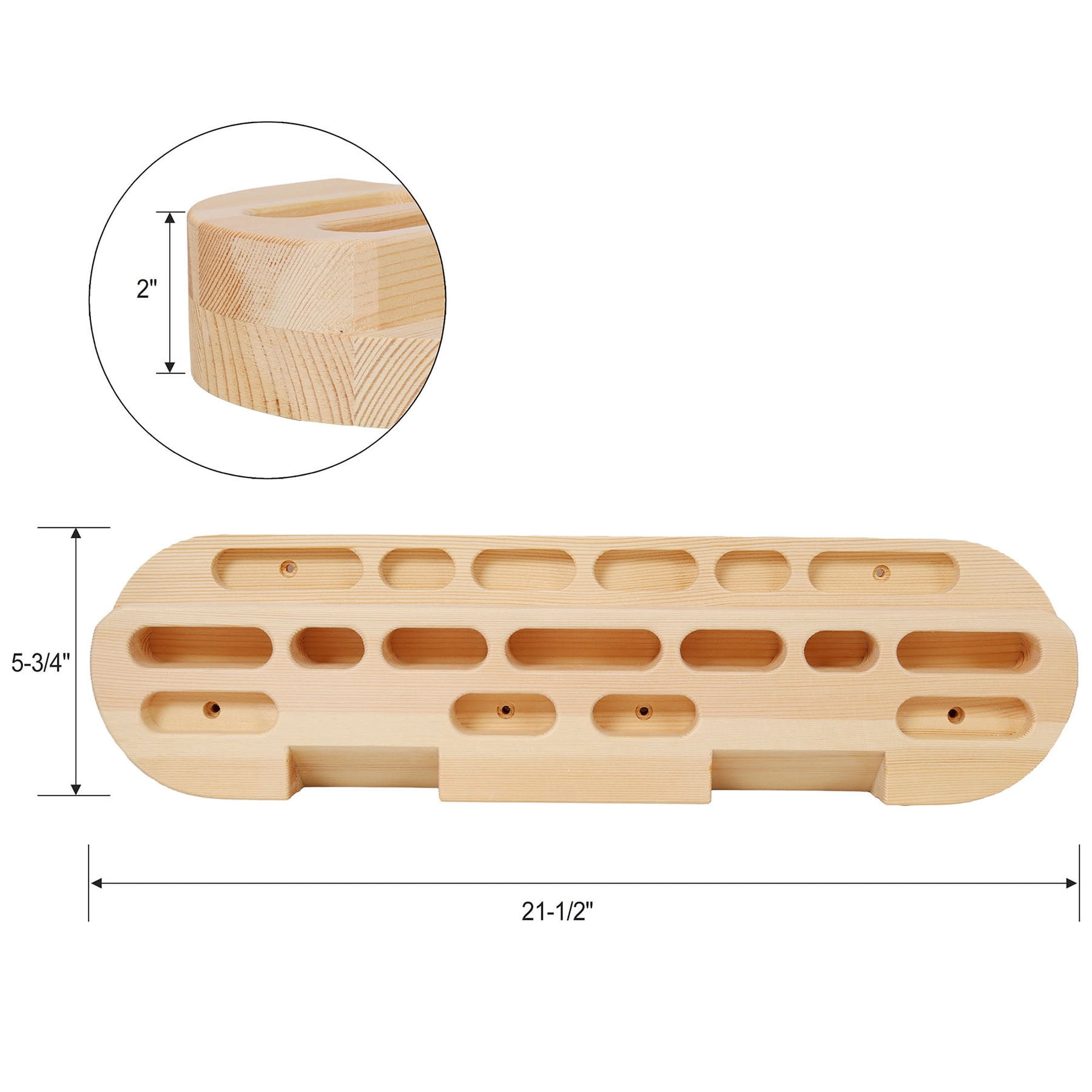 S-HOME Wooden Climbing Hangboard Training Tool for Rock Climbers to Strengthen Fingers and Improve Grip