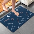 thumbnail image 4 of 20x32 Inch Ultra Soft Faux Bath Mat Non Slip Absorbent Microfiber Bathroom Rug, Colorful Bricks, Patterns, 4 of 5