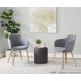 thumbnail image 2 of LumiSource Whitewashed Wood, Dark Grey Noise Fabric Boyne Chair - Set of 2, 2 of 6