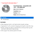 thumbnail image 2 of Front Brake Rotor - Compatible with 1991 - 1992 BMW 850i, 2 of 2