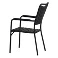 thumbnail image 5 of Oakland Living Splat Back Faux Wood and Steel 5 Piece Square Counter Height Patio Dining Set, 5 of 6