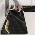 thumbnail image 2 of Kitchen Rugs Sets Of 2,Black Gold Marble Pattern Anti Fatigue Kitchen Mat Rugs Non Slip Washable,Decorative Kitchen Floor Mats for Kitchen,Sink,Laundry,17"x47"+17"x47", 2 of 5