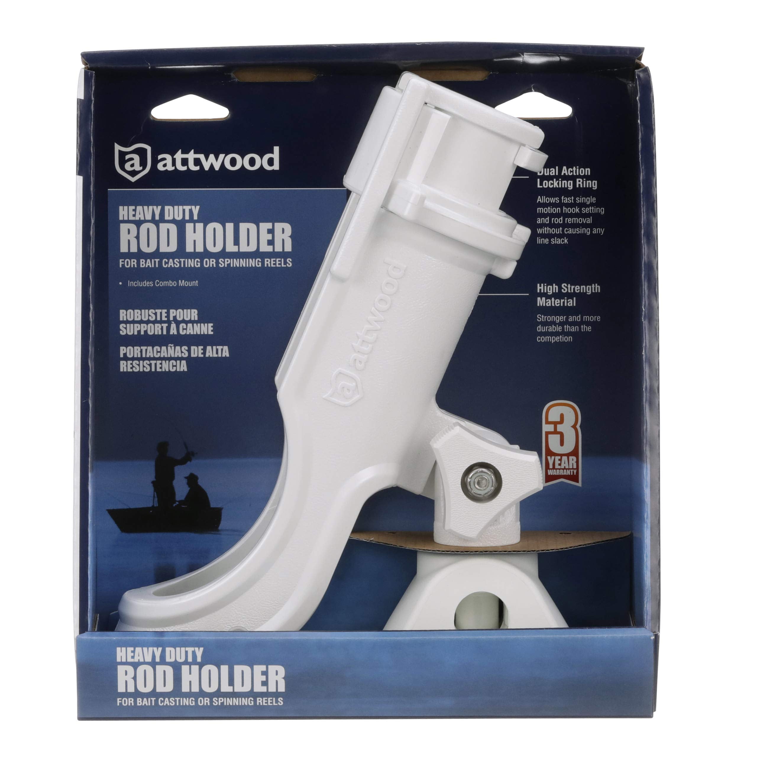 Attwood Adjustable Rod Holder with Combo Mount 